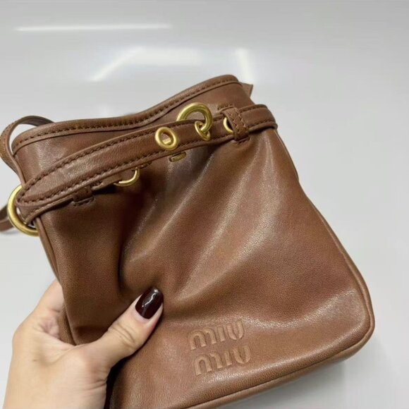 Miu Miu Vintage Leather Crossbody Bag - Brown - Picture 2 of 7